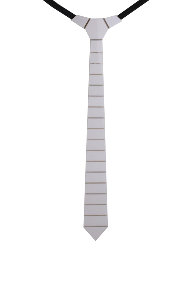 עניבה קרמי צבע לבן, תמונה 1