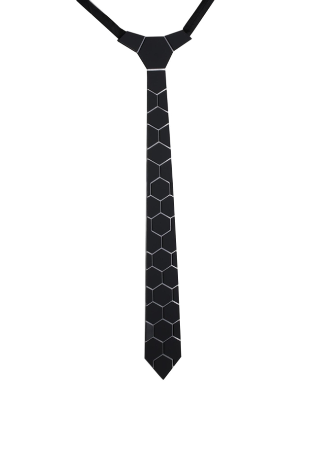 עניבה קרמי צבע כסף מבריק, תמונה 6